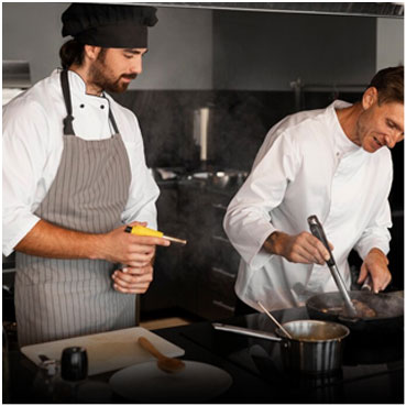 CPA and financial consultant advising restaurant owner on cost control and profitability strategies